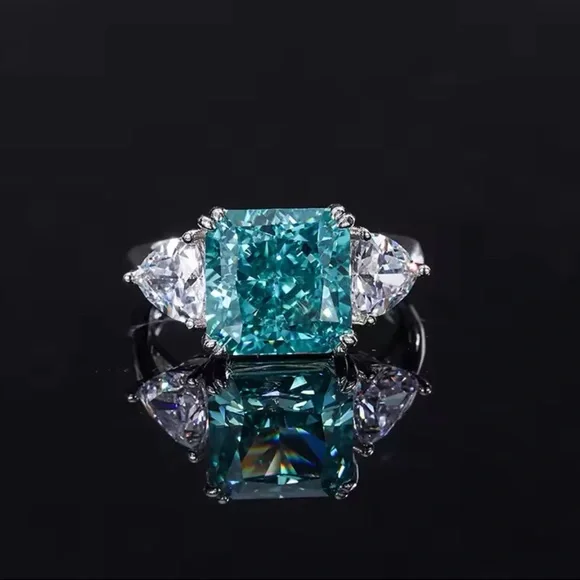 5ct Radiant Tourmaline Ring - Picture 1 of 14